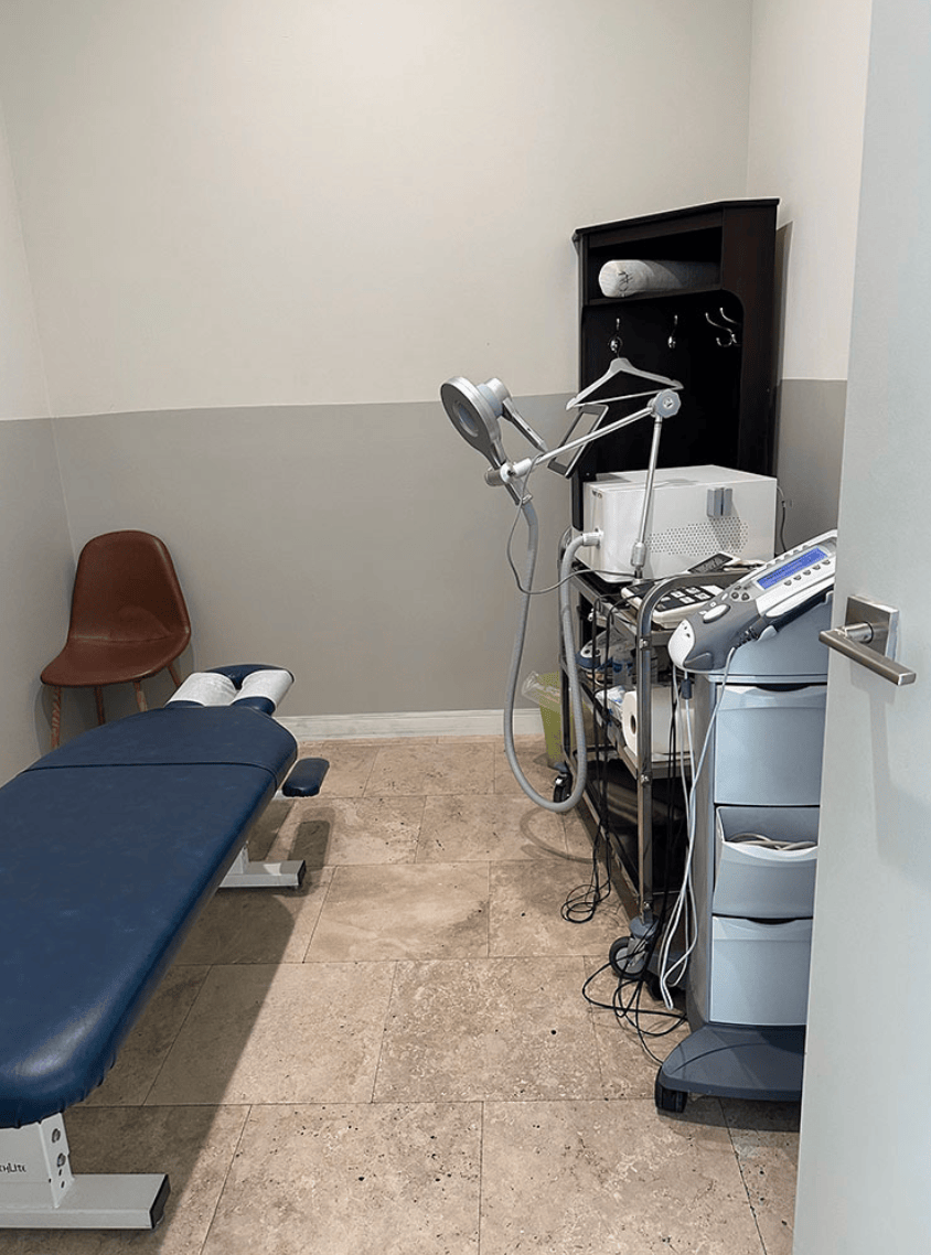 Chiropractic treatment room